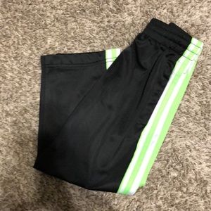 Black + neon green play pants
